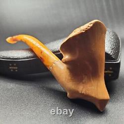 Darkened Freehand meerschaum pipe handmade block meerschaum by CPW Pipes #631