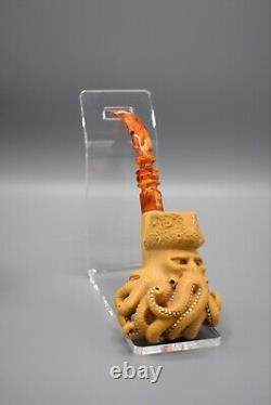 Davy Jones Figure Pipe By Ali Handmade Block Meerschaum-NEW With CASE#367