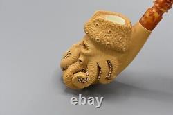 Davy Jones Figure Pipe By Ali Handmade Block Meerschaum-NEW With CASE#367