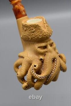 Davy Jones Figure Pipe By Ali Handmade Block Meerschaum-NEW With CASE#367