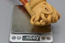 Davy Jones Figure Pipe By Ali Handmade Block Meerschaum-NEW With CASE#367