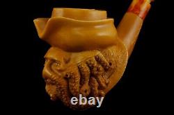 Davy Jones Figure Pipe By Koray Handmade Block Meerschaum-NEW W CASE#1385
