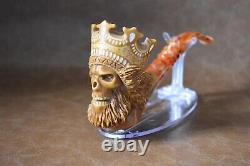 Dead English King Pipe Handmade Block Meerschaum-NEW W CASE#267