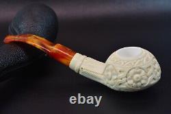 Deep Carving Tomato Pipe By EGE New Block Meerschaum Handmade W Case#114