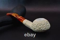 Deep Carving Tomato Pipe By EGE New Block Meerschaum Handmade W Case#114