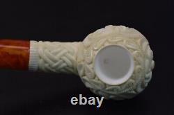 Deep Carving Tomato Pipe By EGE New Block Meerschaum Handmade W Case#125