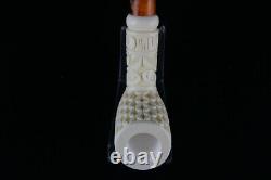 Deep Lattice Billiard Meerschaum Pipe, The Best Block Meerschaum, Unsmoked Pipe