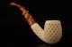 Deep Lattice Block Meerschaum Pipe By I. Baglan With Fitted Case 14118