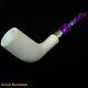 Deluxe Block Meerschaum Pipe, 925 Silver, Smoking Pipe, Tobacco Pipa Case Agm78
