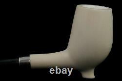 Deluxe CUTTY Pipe BLOCK MEERSCHAUM-NEW-HAND CARVED W Case#1399