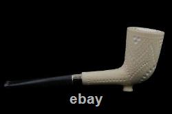 Deluxe CUTTY Pipe BLOCK MEERSCHAUM-NEW-HAND CARVED W Case#1400