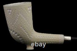 Deluxe CUTTY Pipe BLOCK MEERSCHAUM-NEW-HAND CARVED W Case#1400