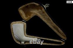 Deluxe CUTTY Pipe BLOCK MEERSCHAUM-NEW-HAND CARVED W Case#1400