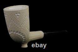 Deluxe CUTTY Pipe BLOCK MEERSCHAUM-NEW-HAND CARVED W Case#1400