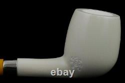 Deluxe CUTTY Pipe BLOCK MEERSCHAUM-NEW-HAND CARVED W Case#1401