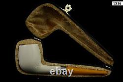 Deluxe CUTTY Pipe BLOCK MEERSCHAUM-NEW-HAND CARVED W Case#1401