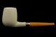 Deluxe Cutty Pipe Block Meerschaum-new-hand Carved W Case#1402