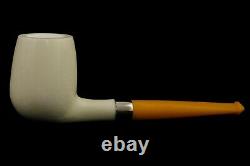 Deluxe CUTTY Pipe BLOCK MEERSCHAUM-NEW-HAND CARVED W Case#1402