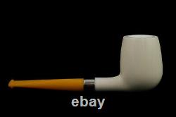 Deluxe CUTTY Pipe BLOCK MEERSCHAUM-NEW-HAND CARVED W Case#1402