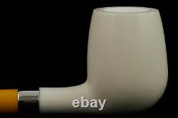 Deluxe CUTTY Pipe BLOCK MEERSCHAUM-NEW-HAND CARVED W Case#1402