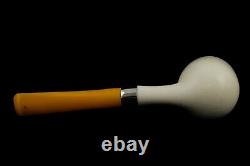 Deluxe CUTTY Pipe BLOCK MEERSCHAUM-NEW-HAND CARVED W Case#1402