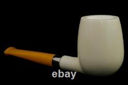 Deluxe CUTTY Pipe BLOCK MEERSCHAUM-NEW-HAND CARVED W Case#1402