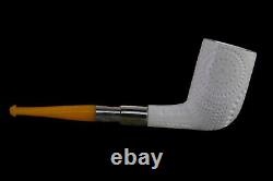 Deluxe CUTTY Pipe BLOCK MEERSCHAUM-NEW-HAND CARVED W Case#142