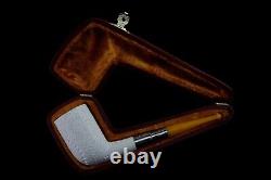 Deluxe CUTTY Pipe BLOCK MEERSCHAUM-NEW-HAND CARVED W Case#142
