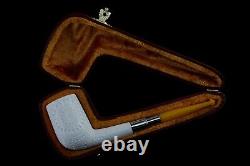Deluxe CUTTY Pipe BLOCK MEERSCHAUM-NEW-HAND CARVED W Case#760