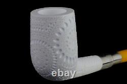 Deluxe CUTTY Pipe BLOCK MEERSCHAUM-NEW-HAND CARVED W Case#760
