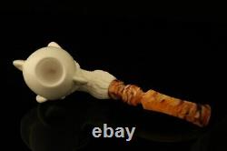 Deluxe Eagle's Claw Holding an Egg Block Meerschaum Pipe with custom case 12238