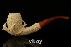 Deluxe Embossed Eagle's Claw Block Meerschaum Pipe with case 12723