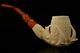 Deluxe Embossed Eagle's Claw Block Meerschaum Pipe With Custom Case 12311