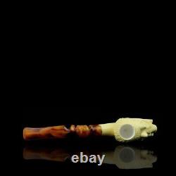 Deluxe Horse? Pipe new-block Meerschaum Handmade W Fitted Case#1705