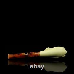 Deluxe Horse? Pipe new-block Meerschaum Handmade W Fitted Case#1705