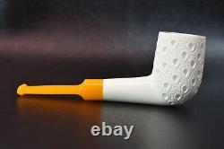 Deluxe Lattice Billiard Pipe By ALI new-block Meerschaum Handmade W Case#1175