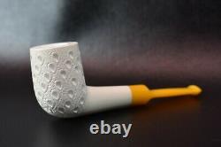 Deluxe Lattice Billiard Pipe By ALI new-block Meerschaum Handmade W Case#1175