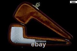 Deluxe Pot CUTTY Pipe BLOCK MEERSCHAUM-NEW-HAND CARVED W Case#103
