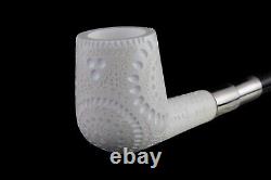 Deluxe Pot CUTTY Pipe BLOCK MEERSCHAUM-NEW-HAND CARVED W Case#103