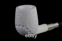 Deluxe Pot CUTTY Pipe BLOCK MEERSCHAUM-NEW-HAND CARVED W Case#1265