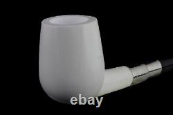 Deluxe Pot CUTTY Pipe BLOCK MEERSCHAUM-NEW-HAND CARVED W Case#1322