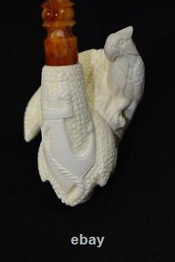 Deluxe Skull Pirate Pipe -new-block Meerschaum Handmade W Case#723