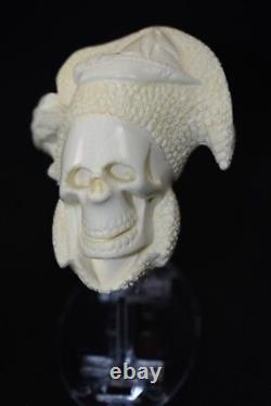 Deluxe Skull Pirate Pipe -new-block Meerschaum Handmade W Case#723