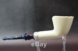 Deluxe Smooth Bent Dublin Pipe By Tekin-new-block Meerschaum Handmade W Case#839