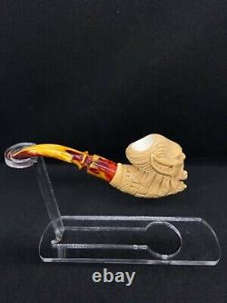Devil Block Meerschaum Pipe, Handmade Smoking Pipe, Custom Meerschaum Pipe, Pipe