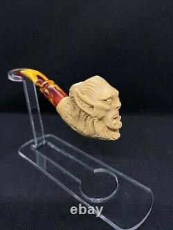 Devil Block Meerschaum Pipe, Handmade Smoking Pipe, Custom Meerschaum Pipe, Pipe