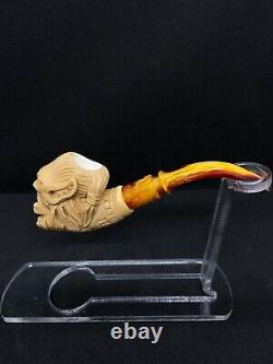 Devil Block Meerschaum Pipe, Handmade Smoking Pipe, Custom Meerschaum Pipe, Pipe