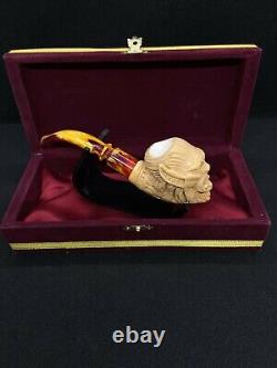 Devil Block Meerschaum Pipe, Handmade Smoking Pipe, Custom Meerschaum Pipe, Pipe