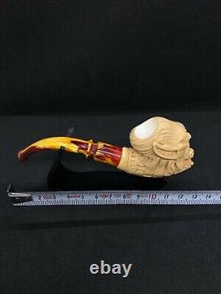 Devil Block Meerschaum Pipe, Handmade Smoking Pipe, Custom Meerschaum Pipe, Pipe