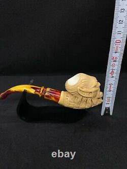 Devil Block Meerschaum Pipe, Handmade Smoking Pipe, Custom Meerschaum Pipe, Pipe